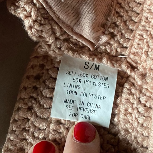 Wishlist Crop Top Crochet Dusty Rose SMALL - Picture 5 of 7